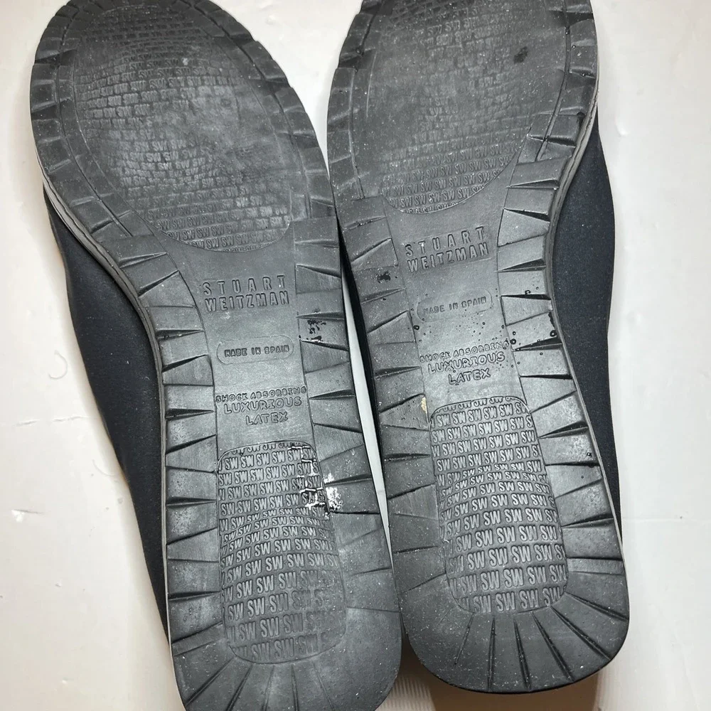 STUART WEITZMAN  Black Women's Slip Ons Slides QUALITY SZ 8W